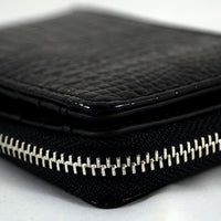 kleine Luxus-Geldbörse aus Lackleder in Krokoprägung