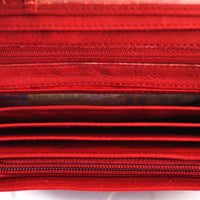 klassische Damengeldbörse aus weichem Rindsleder mit RFID-Blocker