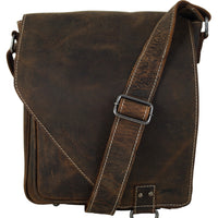 Großer Messenger-Bag aus Büffelleder mit Vollausstattung