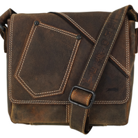 hochwertiger Unisex Messenger-Bag aus Büffelleder