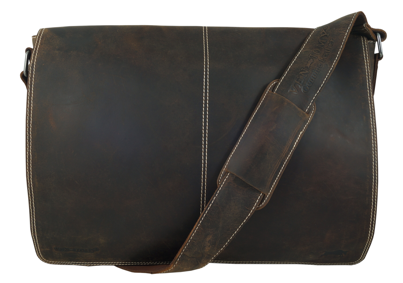 Vintage Aktentasche aus Pull-Up Büffelleder mit Luxusausstattung