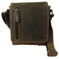 hochwertiger Unisex Messenger-Bag aus geöltem Büffelleder