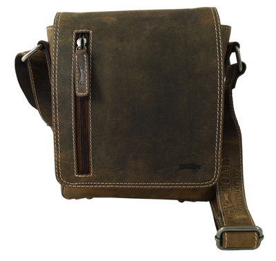 hochwertiger Unisex Messenger-Bag aus geöltem Büffelleder