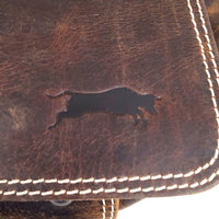 Vintage Aktentasche aus Pull-Up Büffelleder mit Luxusausstattung