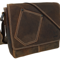 hochwertiger Unisex Messenger-Bag aus Büffelleder