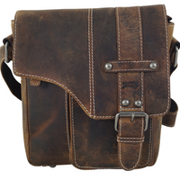 hochwertiger Unisex Messenger-Bag aus geöltem Büffelleder