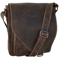 Großer Messenger-Bag aus Büffelleder mit Vollausstattung