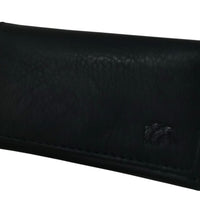 Schlüsseletui mit Schlüsselleiste und Fächern aus poliertem Echt Leder