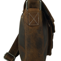 hochwertiger Unisex Messenger-Bag aus geöltem Büffelleder