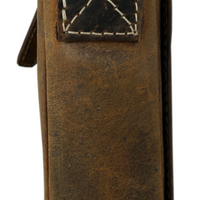 hochwertiger Unisex Messenger-Bag aus Büffelleder mit Vollausstattung