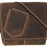 hochwertiger Unisex Messenger-Bag aus Büffelleder