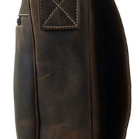 Vintage Aktentasche aus Pull-Up Büffelleder mit Luxusausstattung