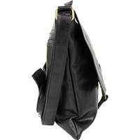 Extra flache, elegante Umhängetasche aus weichem Kunstleder