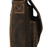 Großer Messenger-Bag aus Büffelleder mit Vollausstattung