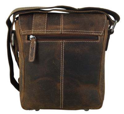 hochwertiger Unisex Messenger-Bag aus geöltem Büffelleder