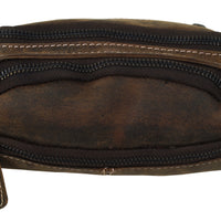 hochwertige Vintage Bauchtasche aus Pull-Up Büffelleder