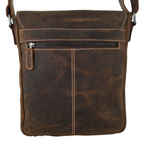 Großer Messenger-Bag aus Büffelleder mit Vollausstattung