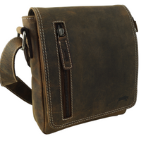 hochwertiger Unisex Messenger-Bag aus geöltem Büffelleder