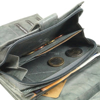 praktische Damengeldbörse aus weichem Rindsleder mit vielen Kartenfächern, RFID-safe