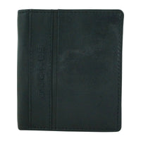flache Faltbörse aus glattem Echt Leder mit RFID-Blocker
