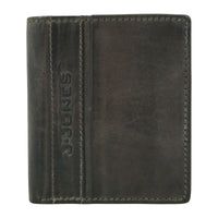 flache Faltbörse aus glattem Echt Leder mit RFID-Blocker