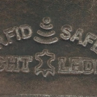 flache Faltbörse aus glattem Echt Leder mit RFID-Blocker