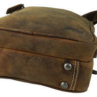 hochwertiger Unisex Messenger-Bag aus Büffelleder mit 2 Hauptfächern