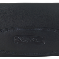 klassische Damengeldbörse mit Clipverschluss-Münzfach, Rindsleder mit RFID-safe