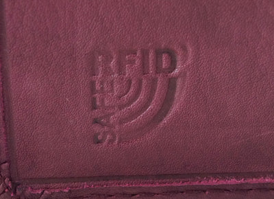 kompakte Damengeldbörse aus weichem Rindsleder, RFID-safe