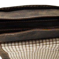 Großer Messenger-Bag aus Büffelleder mit Vollausstattung