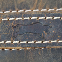 hochwertige Vintage Bauchtasche aus Pull-Up Büffelleder