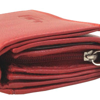 praktische Damengeldbörse aus weichem Rindsleder mit vielen Kartenfächern, RFID-safe