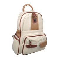 Sportlicher Damenrucksack in neutraler Farbkombi, viele Fächer