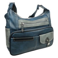 Sportliche Umhängetasche mit vielen Außenfächern