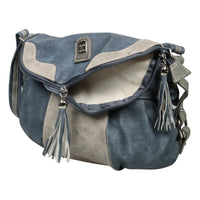 schöne Umhängetasche aus Kunstleder mit geschicktem Aufbau