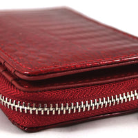 kleine Luxus-Geldbörse aus Lackleder in Krokoprägung