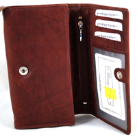 klassische Damengeldbörse aus weichem Rindsleder mit RFID-Blocker