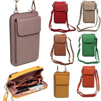 Handytasche mit Portemonnaie zum Umhängen, 7 Farben