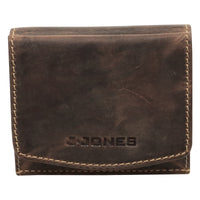 Kompakte Leder-Geldbörse mit Wiener Schachtel - RFID