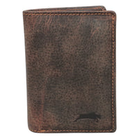 Kompakte Vollleder - Geldbörse aus Büffelleder mit RFID-Blocker