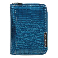 Exklusive kleine Geldbörse in Kroko-Optik, Echt Leder