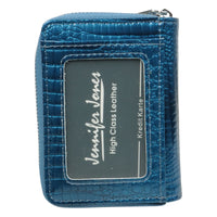 Exklusive kleine Geldbörse in Kroko-Optik, Echt Leder