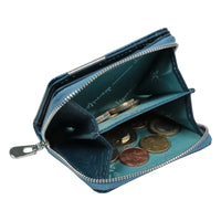 Exklusive kleine Geldbörse in Kroko-Optik, Echt Leder