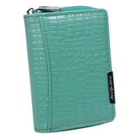 Exklusive kleine Geldbörse in Kroko-Optik, Echt Leder