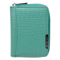 Exklusive kleine Geldbörse in Kroko-Optik, Echt Leder