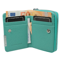 Exklusive kleine Geldbörse in Kroko-Optik, Echt Leder