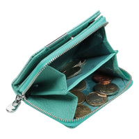 Exklusive kleine Geldbörse in Kroko-Optik, Echt Leder