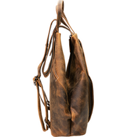 Vintage Rucksacktasche aus Büffelleder