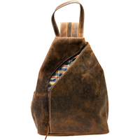 Vintage Rucksacktasche aus Büffelleder