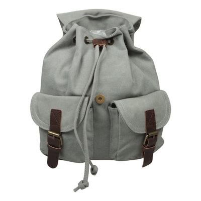 Canvas Rucksack im Retrolook